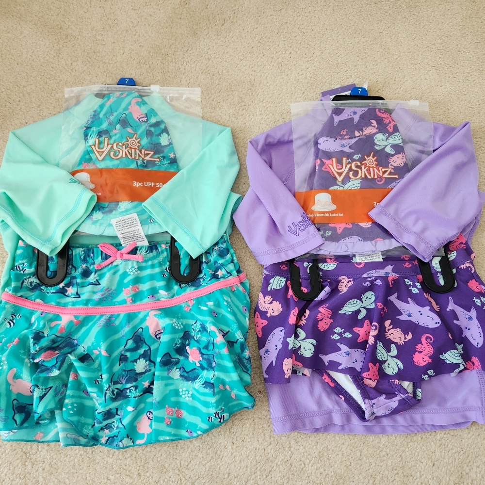 UV Skinz Girls Swimsuits NWT - UPF 50+